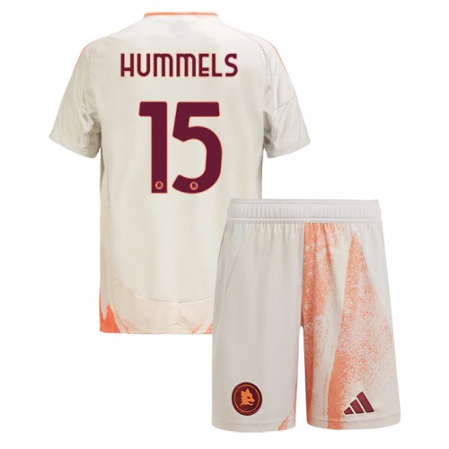 Fotballdrakt Barn AS Roma Mats Hummels #15 Bortedraktsett 2024-25 Kortermet (+ Korte bukser)